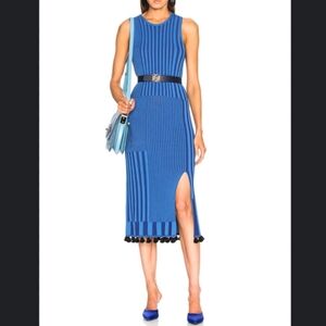 Altuzarra Blue Lutetia Knit Midi Dress Medium